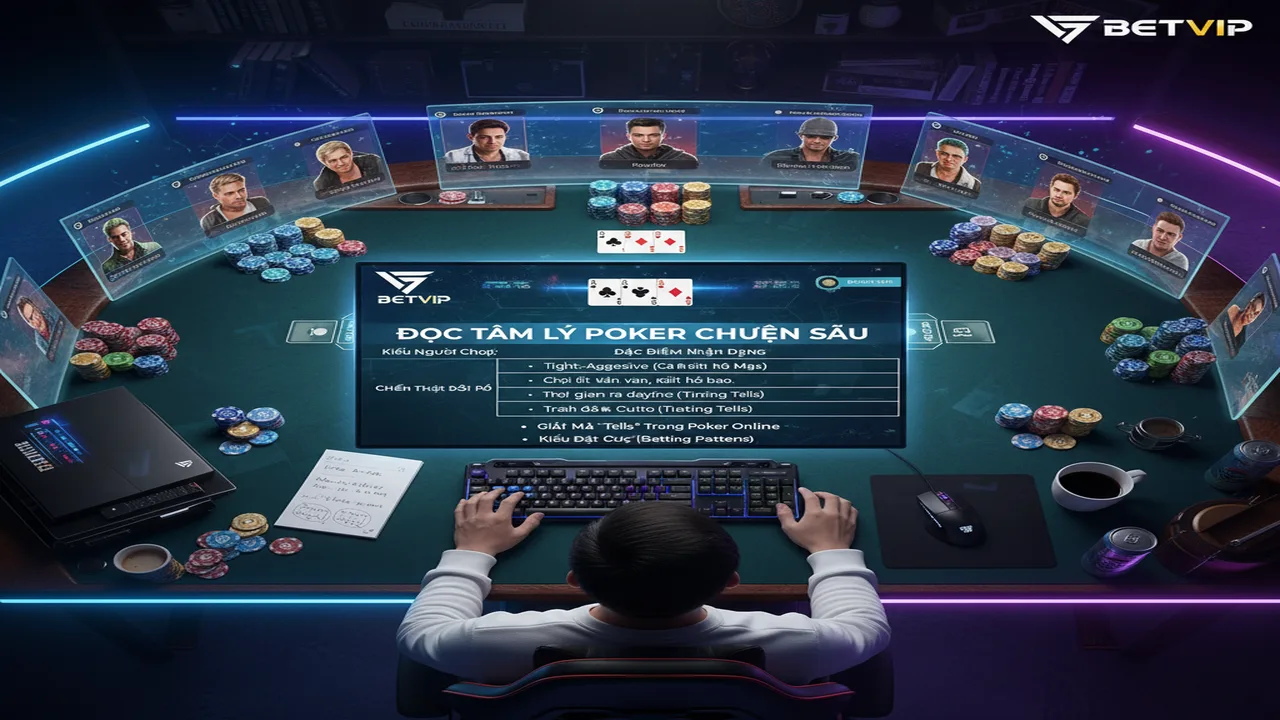 Đọc tâm lý Poker Betvip